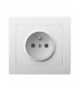 KIER GP-1WZP/00 Gniazdo pojedyncze z uziemieniem z przesłonami torów prądowych, BIAŁY