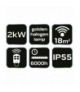 Promiennik 2000W, IP55, element grzejny golden halogen lamp, pilot, regulacja mocy 2 poziomy GTX NEO Tools 90-030