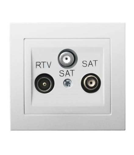 KIER GPA-W2S/00 Gniazdo RTV-SAT z dwoma wyjściami SAT , BIAŁY