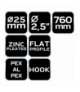 Sprężyna do gięcia rur PEX 25 x 760 mm GTX NEO Tools 02-433 - zdjęcie 8
