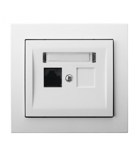 KIER GPK-1W/K/00 Gniazdo komputerowe pojedyncze, kat. 5e MMC, BIAŁY