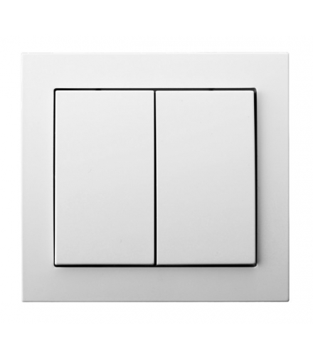 KIER ŁP-10W/00 Łącznik podwójny schodowy , BIAŁY