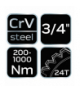 Klucz dynamometryczny 3/4", 200 - 1000 NM GTX NEO Tools 08-839 - zdjęcie 10