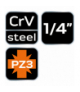 Końcówka wkrętakowa PZ3 na nasadce 1/4", krótka, 37 mm GTX NEO Tools 10-321