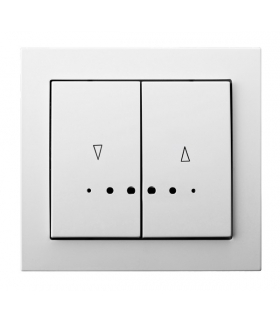 KIER ŁP-7WS/00 Łącznik żaluzjowy z podświetleniem pomarańczowym, BIAŁY