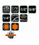 Klucze nasadowe 1/2", 3/8", 1/4", zestaw 219 szt., CrV GTX NEO Tools 10-076