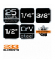 Klucze nasadowe 1/2", 3/8" , 1/4", zestaw 233 szt. GTX NEO Tools 10-078