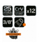 Klucze nasadowe 3/8", zestaw 12 szt. GTX NEO Tools 10-020