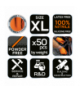 Rękawiczki nitrylowe, pomarańczowe, 50 sztuk, rozmiar XL GTX NEO Tools 97-690-XL