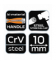 Dłuto 10 mm, CRV, uchwyt dwukomponentowy GTX NEO Tools 37-910