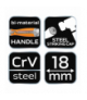 Dłuto 18 mm, CRV, uchwyt dwukomponentowy GTX NEO Tools 37-918
