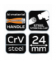 Dłuto 24 mm, CRV, uchwyt dwukomponentowy GTX NEO Tools 37-924