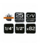 Klucze nasadowe 1/2", 1/4" , zestaw 82 szt., CrV GTX NEO Tools 10-059