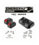 Zestaw Energy+: 2x akumulator 4ah z ładowarką podwójną GTX GRAPHITE 58GE134
