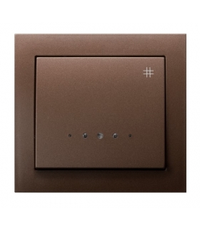 KIER ŁP-4WS/52 Łącznik krzyżowy z podświetleniem niebieskim, BRĄZOWY METALIK