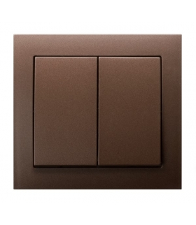 KIER ŁP-9W/52 Łącznik schodowy + jednobiegunowy , BRĄZOWY METALIK