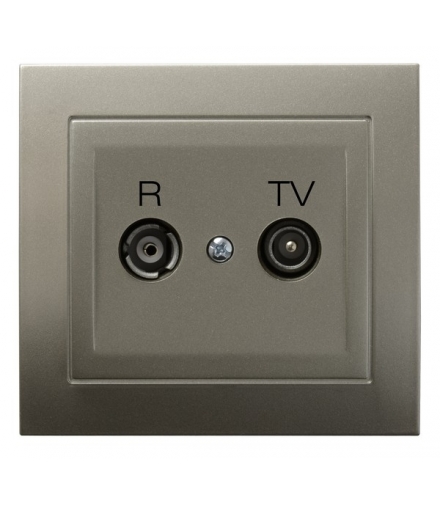 KIER GPA-WK/45 Gniazdo RTV końcowe , SATYNA LIGHT