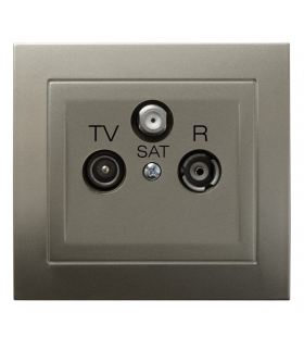 KIER GPA-WSP/45 Gniazdo RTV-SAT przelotowe , SATYNA LIGHT