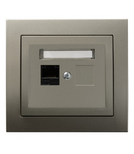 KIER GPK-1W/K/45 Gniazdo komputerowe pojedyncze, kat. 5e MMC, SATYNA LIGHT