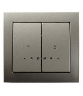 KIER ŁP-7WS/45 Łącznik żaluzjowy z podświetleniem niebieskim, SATYNA LIGHT