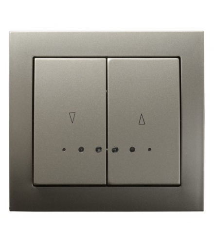 KIER ŁP-7WS/45 Łącznik żaluzjowy z podświetleniem niebieskim, SATYNA LIGHT