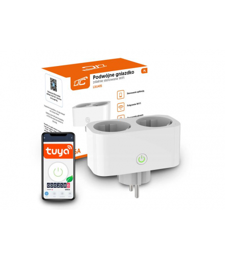 Podwójne gniazdko inteligentne LTC WIFI Smart Tuya LTC LXU415