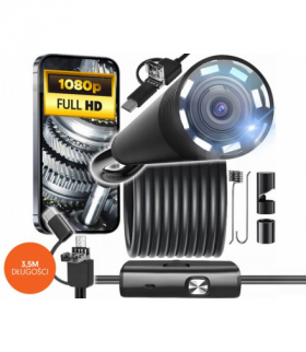 KAMERA ENDOSKOPOWA 3,5m OBIEKTYW 8/7/5,5mm USB/C/MICRO LXM253 3,5M