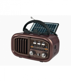 Radio przenośne RX-BT618 z panelam solarnym, FM, Bluetooth, USB, SD akumulator 18650 LXRXBT618B