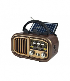 Radio przenośne RX-BT618 z panelam solarnym, FM, Bluetooth, USB, SD akumulator 18650 LXRXBT618G