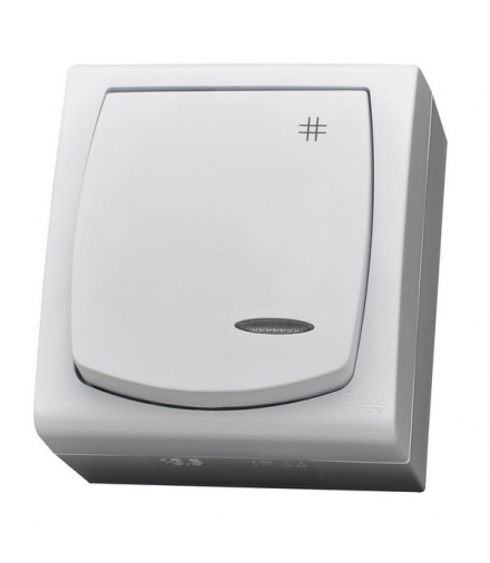 MADERA ŁNH-4NS/00 Łącznik krzyżowy z podświetleniem pomarańczowym, BIAŁY