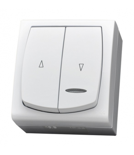 MADERA ŁNH-7NS/00 Łącznik żaluzjowy z podświetleniem pomarańczowym, BIAŁY