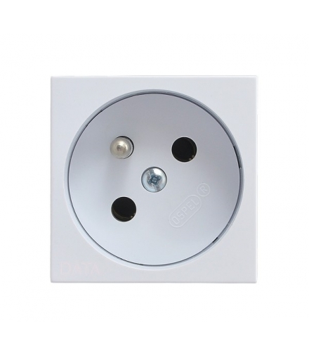 OSPEL45 GK-1Z/46 Gniazdo pojedyncze z uziemieniem , BIAŁY CIEPŁY