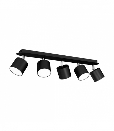 Lampa sufitowa DIXIE BLACK 5xGX53 Milagro MLP7603