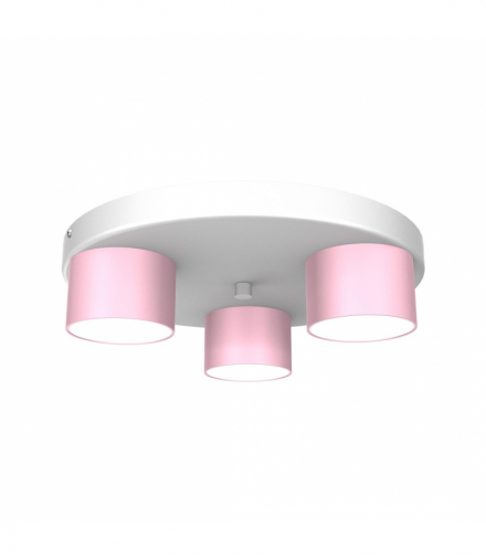 Lampa sufitowa DIXIE Pink/White 3xGX53 Milagro MLP7556