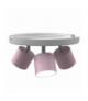 Lampa sufitowa DIXIE Pink/White 3xGX53 Milagro MLP7556