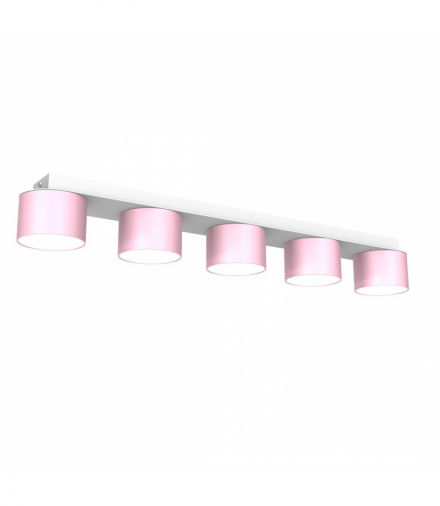 Lampa sufitowa DIXIE Pink/White 5xGX53 Milagro MLP7557