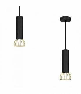 Lampa wisząca DANTE Black/Gold 1x mini GU10 Milagro MLP7248