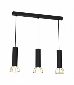 Lampa wisząca DANTE Black/Gold 3x mini GU10 Milagro MLP7249