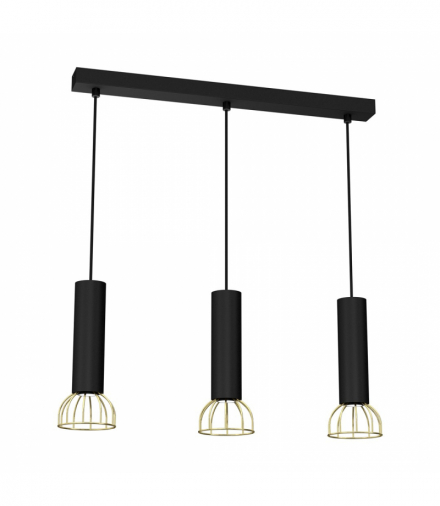 Lampa wisząca DANTE Black/Gold 3x mini GU10 Milagro MLP7249