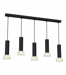 Lampa wisząca DANTE Black/Gold 5x mini GU10 Milagro MLP7250