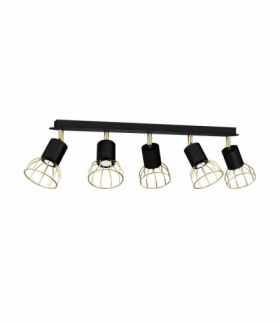 Lampa sufitowa DANTE Black/Gold 5x mini GU10 Milagro MLP7247