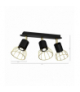 Lampa sufitowa DANTE Black/Gold 3x mini GU10 Milagro MLP7246