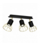 Lampa sufitowa DANTE Black/Gold 3x mini GU10 Milagro MLP7246