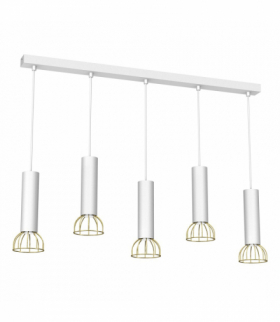 Lampa wisząca DANTE White/Gold 5x mini GU10 Milagro MLP7256