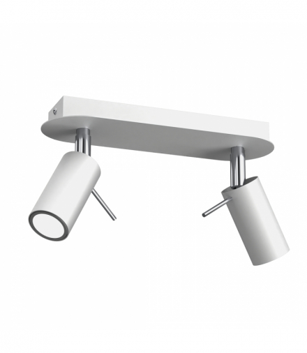 Lampa sufitowa PRESTON WHITE/CHROME 2x mini GU10 Milagro MLP7615