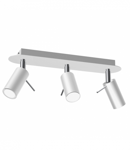 Lampa sufitowa PRESTON WHITE/CHROME 3x mini GU10 Milagro MLP7616