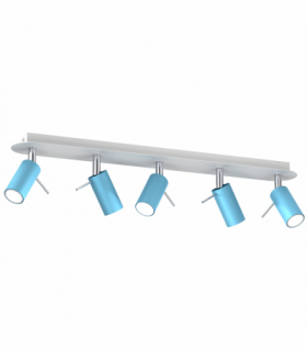 Lampa sufitowa PRESTON BLUE/WHITE 5x mini GU10 Milagro MLP7625