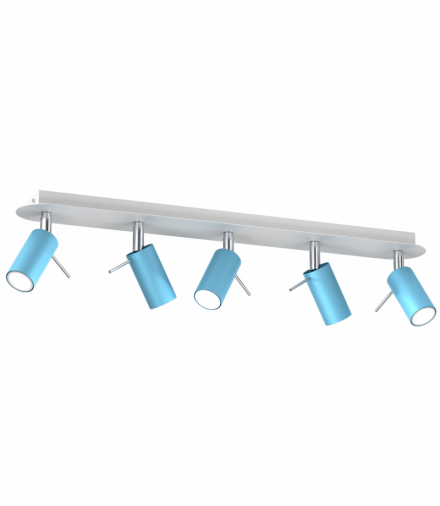 Lampa sufitowa PRESTON BLUE/WHITE 5x mini GU10 Milagro MLP7625