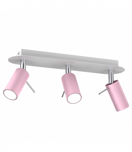 Lampa sufitowa PRESTON PINK/WHITE 3x mini GU10 Milagro MLP7628