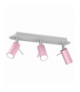 Lampa sufitowa PRESTON PINK/WHITE 3x mini GU10 Milagro MLP7628
